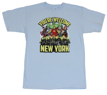 The Avengers (Marvel Comics) Mens T-Shirt - You're Welcome New York Image