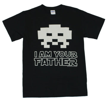 Space Invaders Mens T-Shirt - "I Am Your Father" Classic Bad Guy Invader Image