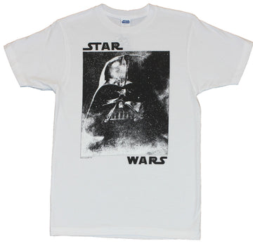 Star Wars Mens T-Shirt - Darth Vader Misty White Phot Box Image