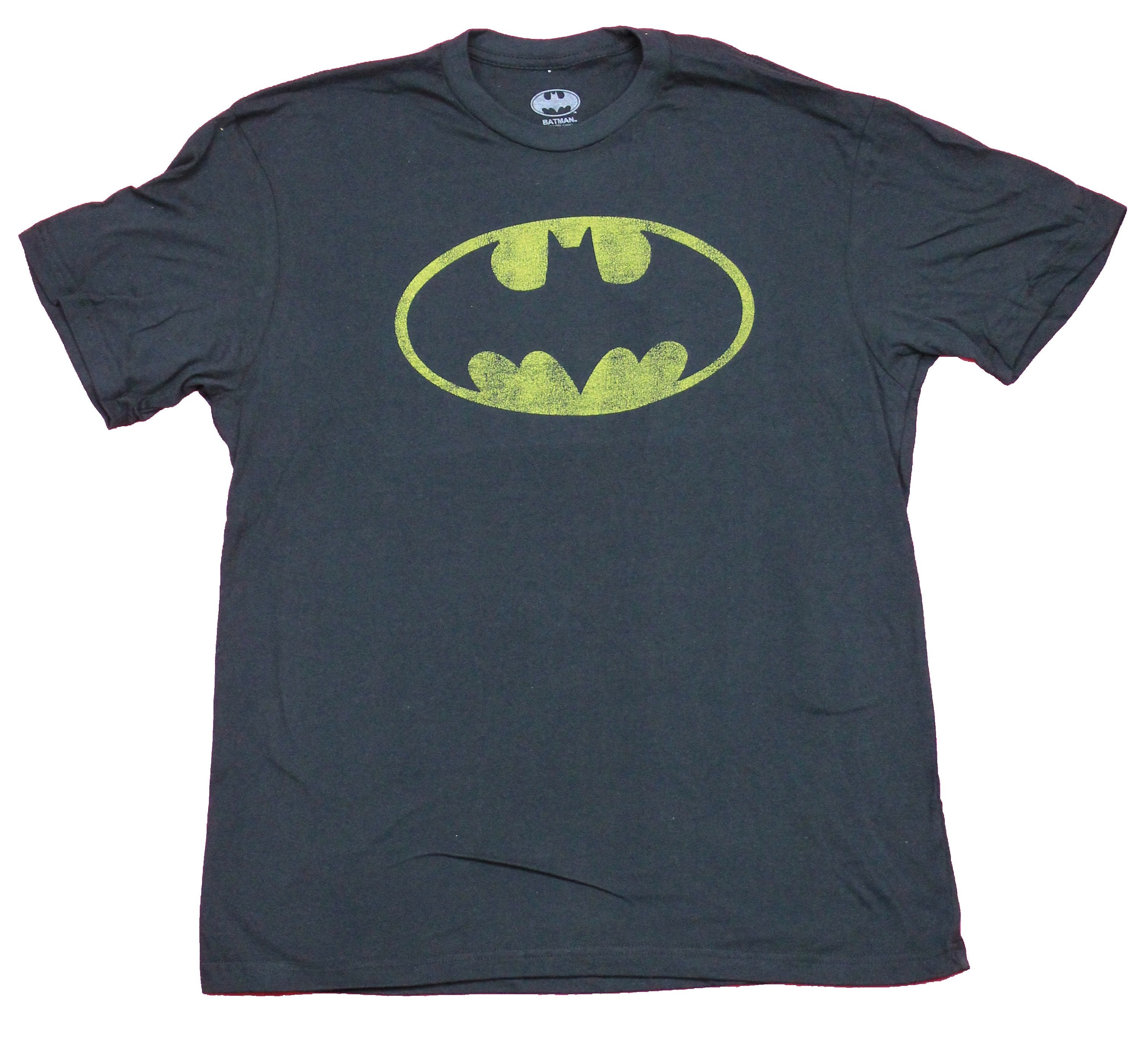 Batman Mens T-Shirt  - Distressed Oval Logo Image
