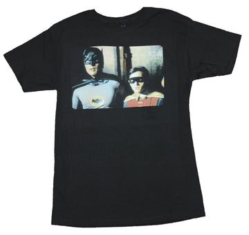 Batman 66 Mens T-Shirt  - TV Batman & Robin Photo Box Image