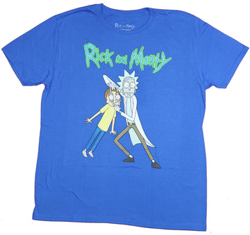 Rick & Morty Mens T-Shirt - Rick forcing Morty's Eye's Open Image