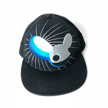 Deadmau5 Beaming Silver Blue Logo Snapback Flat Bill Hat Cap