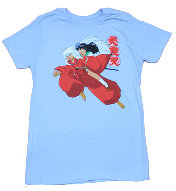 Inuyasha Mens T-Shirt - Kigome Riding on Inuyasha's Back Image