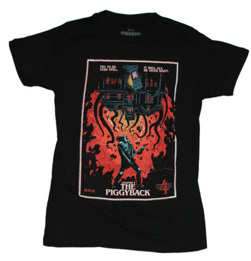 Stranger Things Mens T- Shirt - Chapter 9 The Piggyback