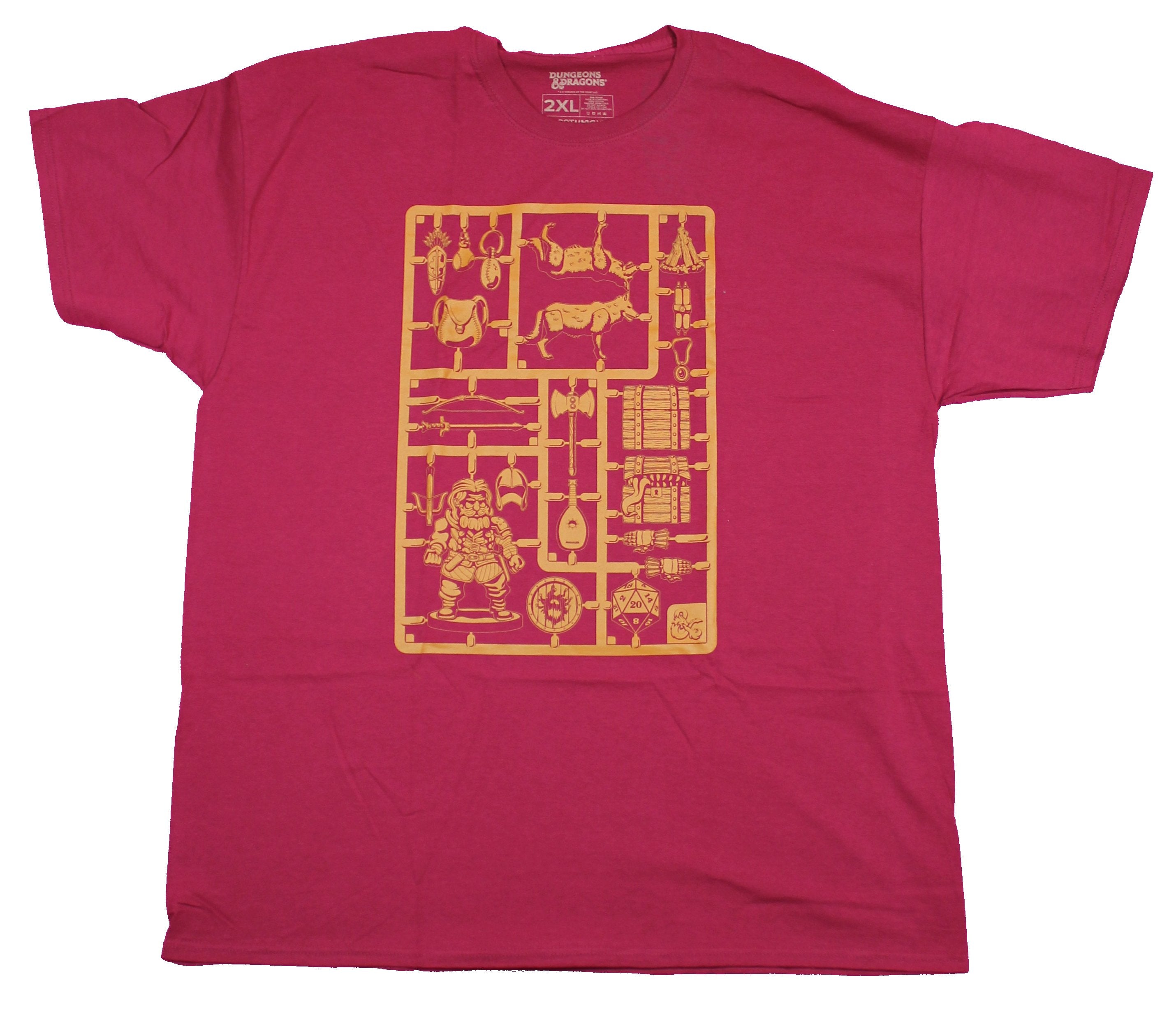Dungeons & Dragons Mens  T-Shirt- Snap out Game Pieces Image