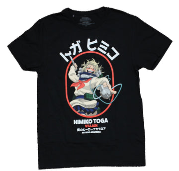 My Hero Academia Mens T-Shirt - Himiko Toga Attacking Kanji Circle