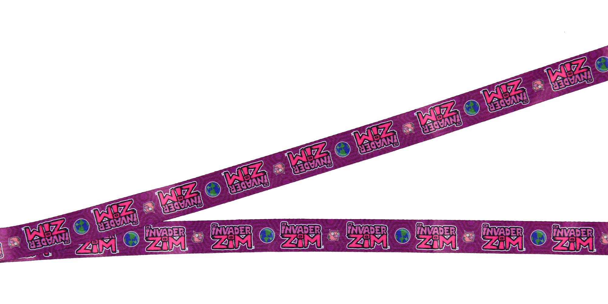 Invader Zim and Gir ID Badge Holder Lanyard w/ 2" Logo Rubber Pendant