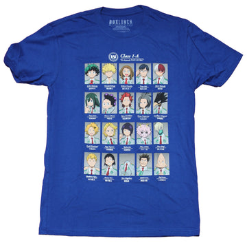 My Hero Academia Mens T-Shirt - Class 1-A Complete Portrait  Line Up