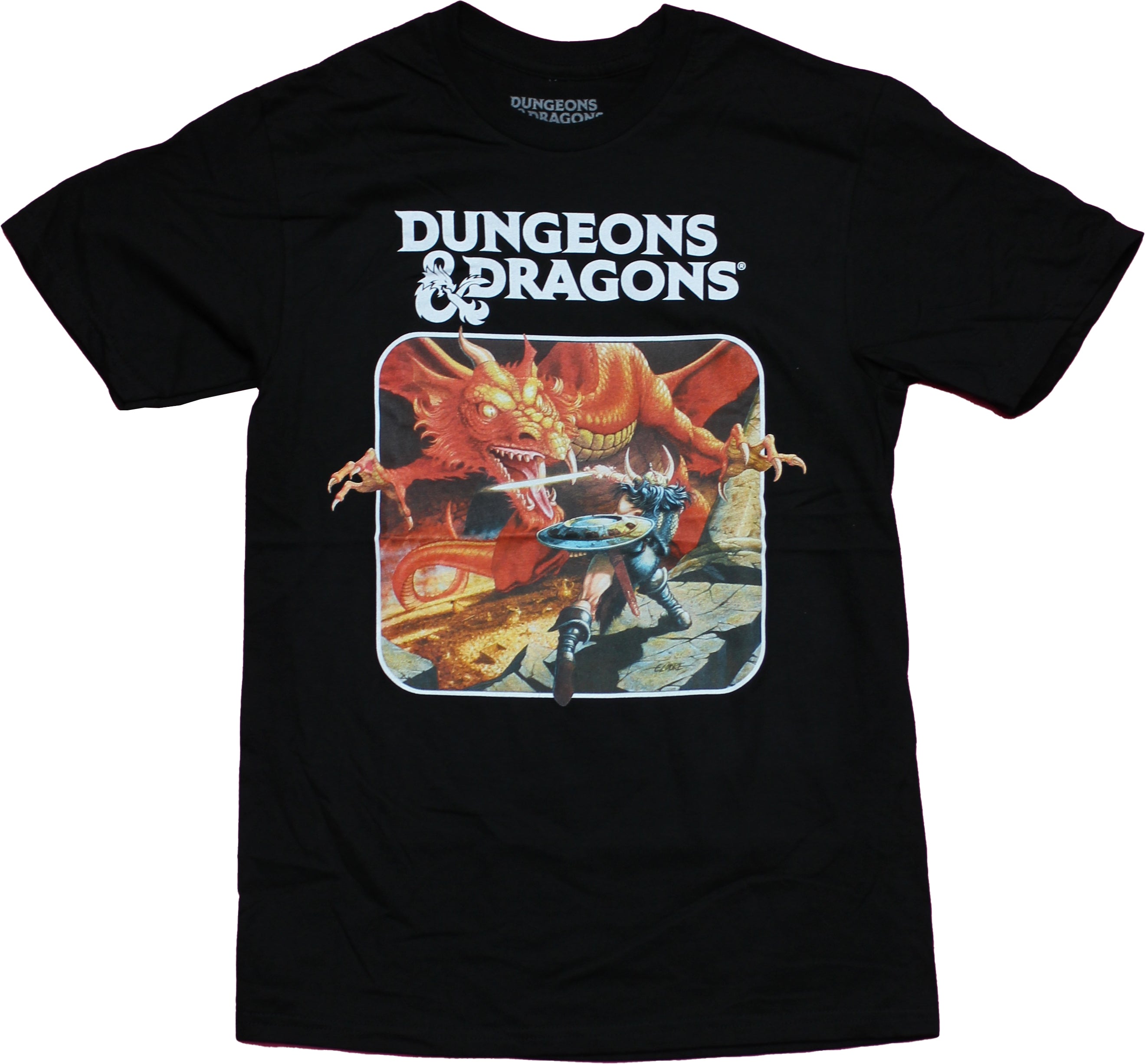 Dungeons & Dragons Mens T-Shirt - Cover Art Set 1: Basic Rules 3rd Edition, the classic Red Box