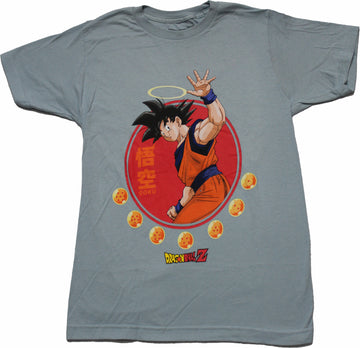 Dragon Ball Z Mens T-Shirt - Goku in Halo red Circle Image