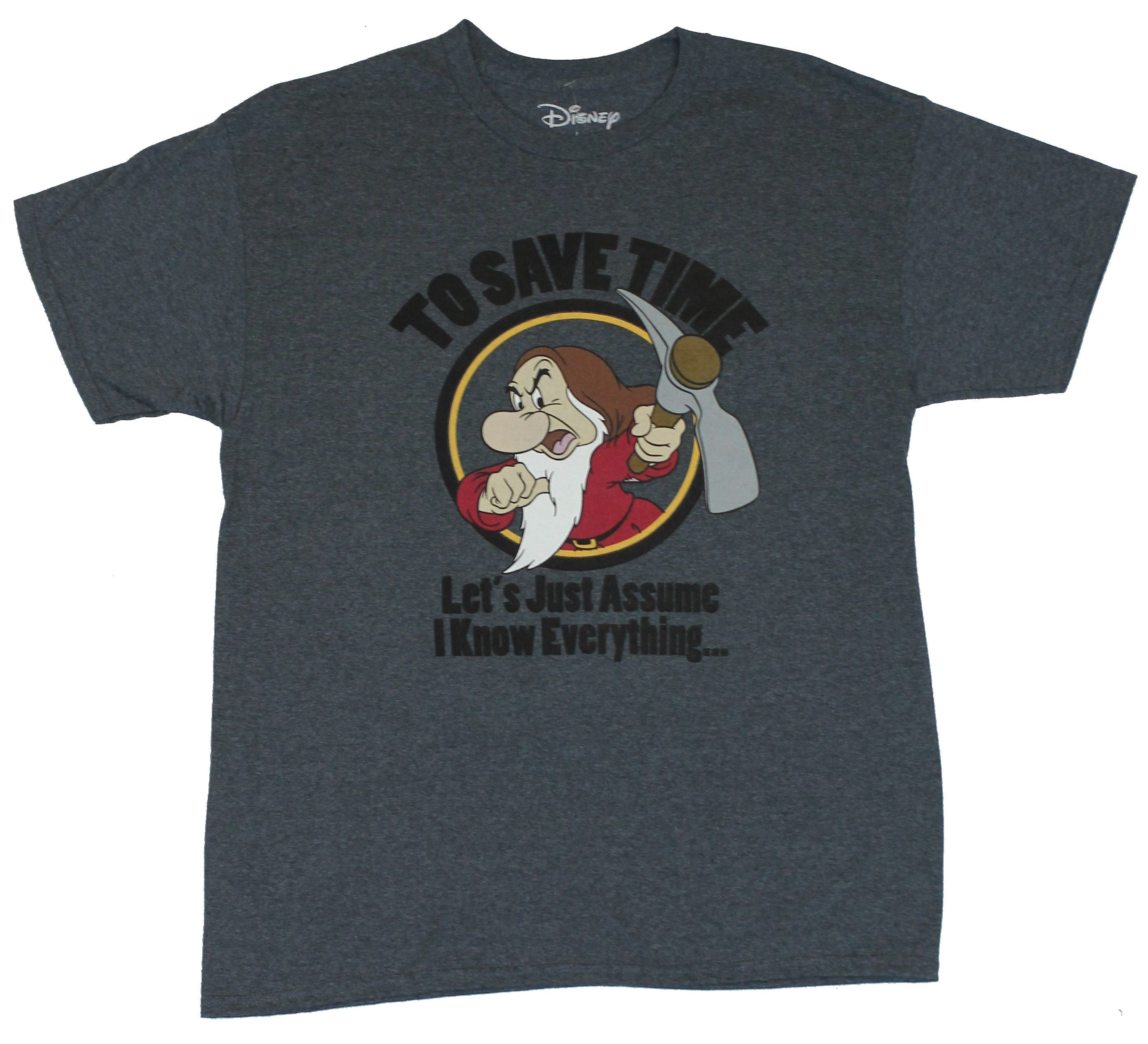 Snow White Mens T-Shirt - "To Save Time, Just Assume I'm Right" Doc Pic
