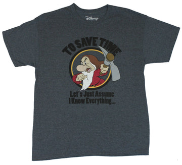 Snow White Mens T-Shirt - "To Save Time, Just Assume I'm Right" Doc Pic