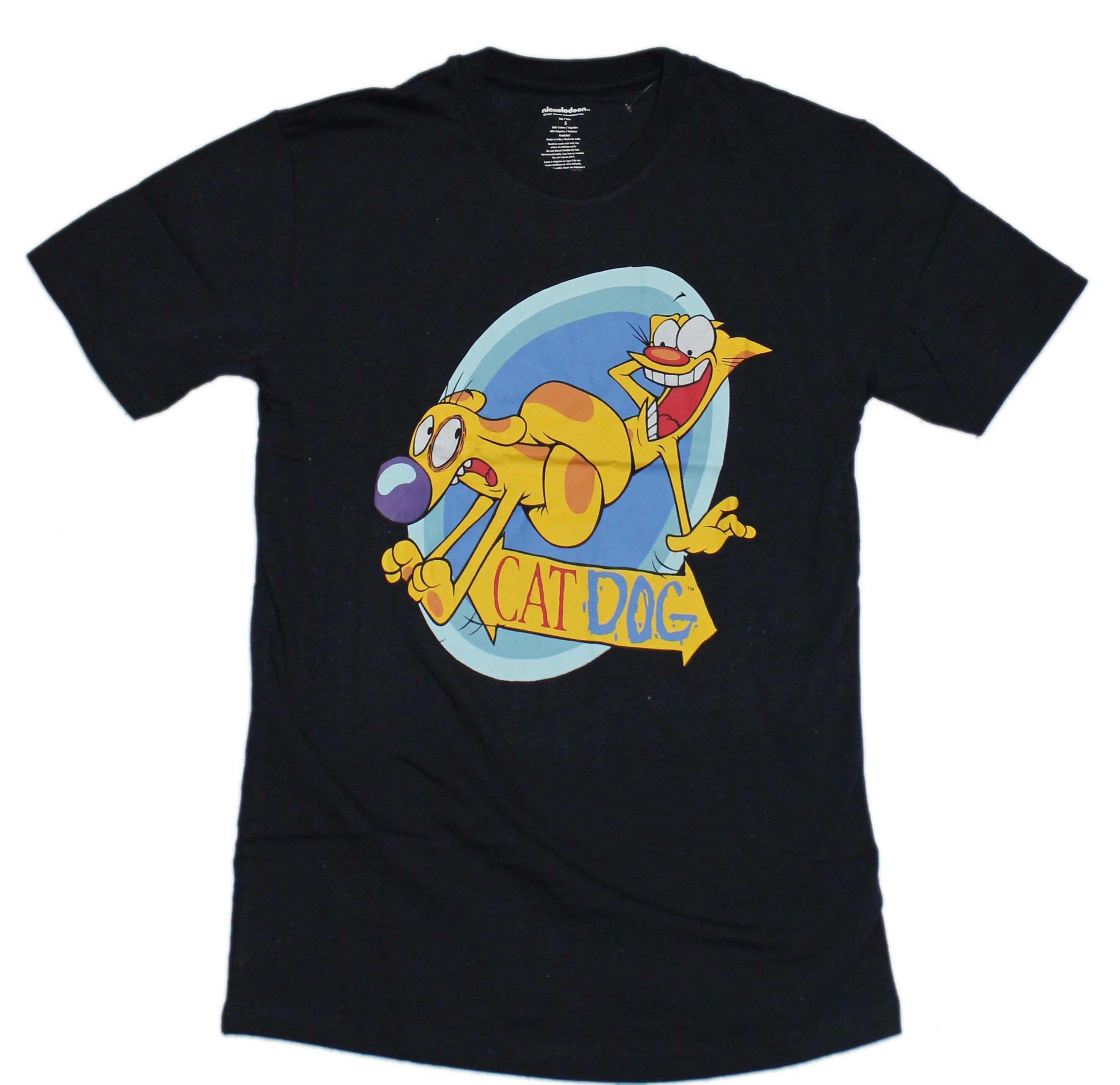 Catdog Mens T-Shirt  - Cat Dog Target Scream Image