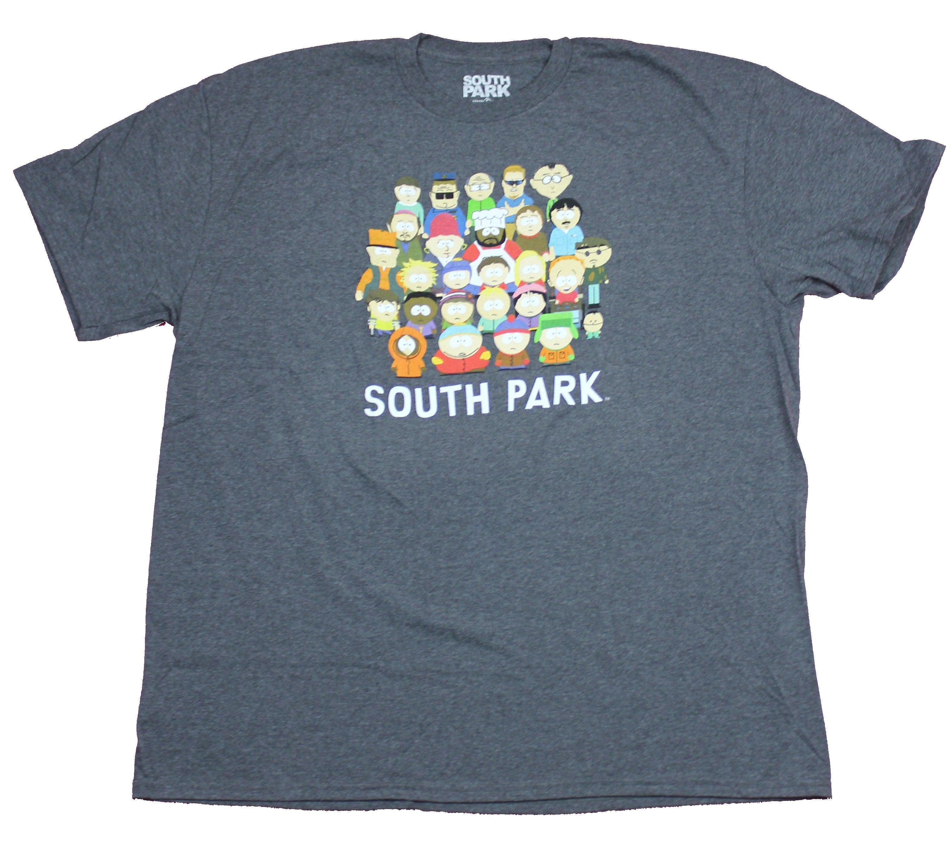 South Park Mens T-Shirt  - Giant Character Cast Image