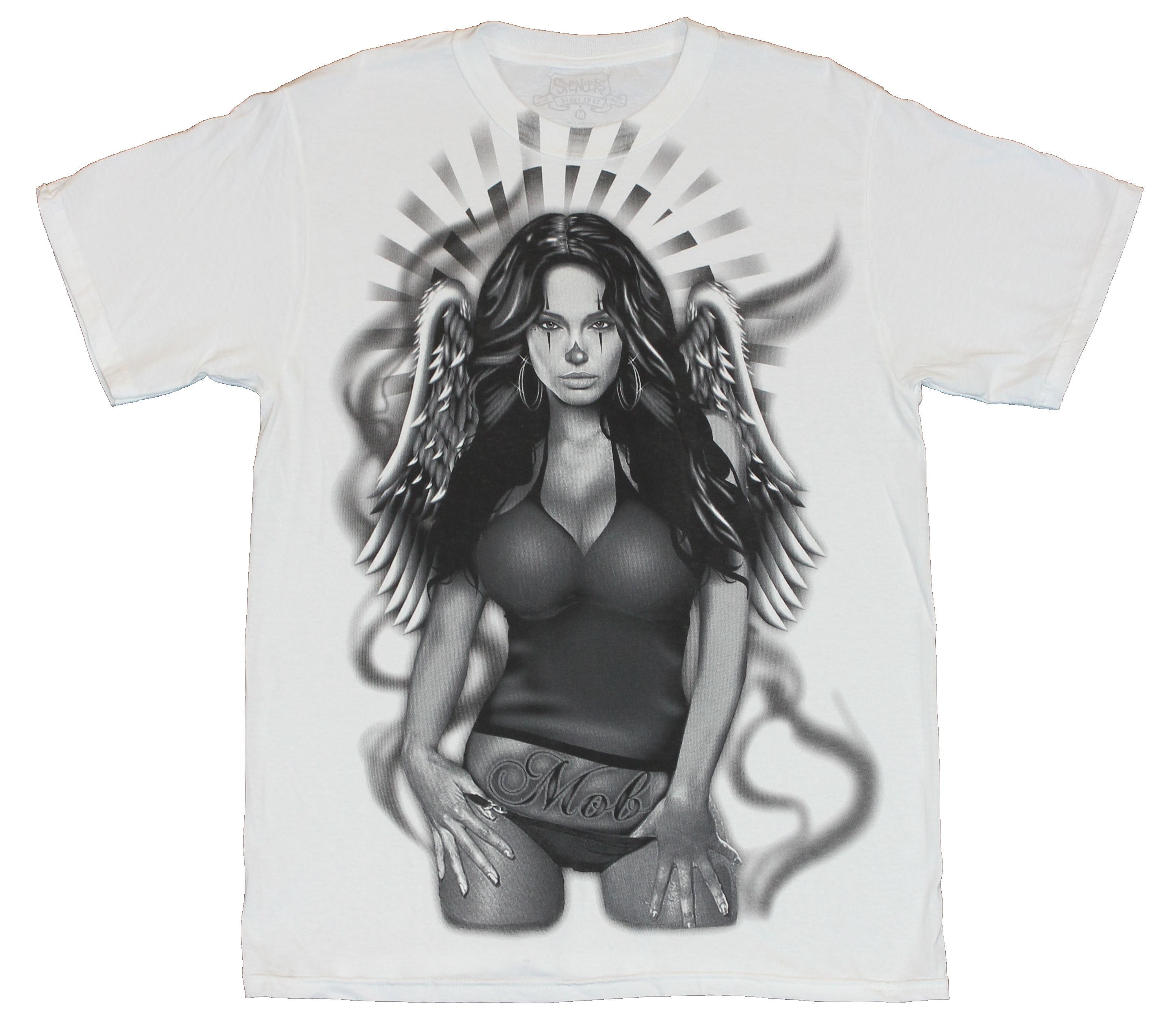 Mob Inc Mens T-Shirt  - Clown Angel Urban Wear Image