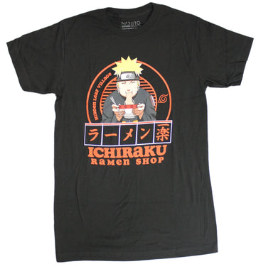 Naruto Shippuden Mens T-Shirt - Eating Over Ichiraku Ramen Shop Logo