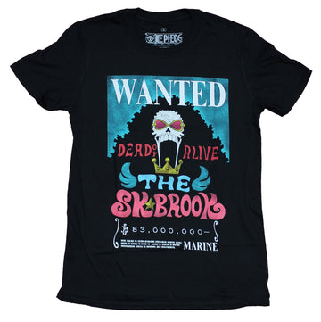 One Piece Mens  T-Shirt - Wanted Dead Or Alive The SK Brook Poster Image