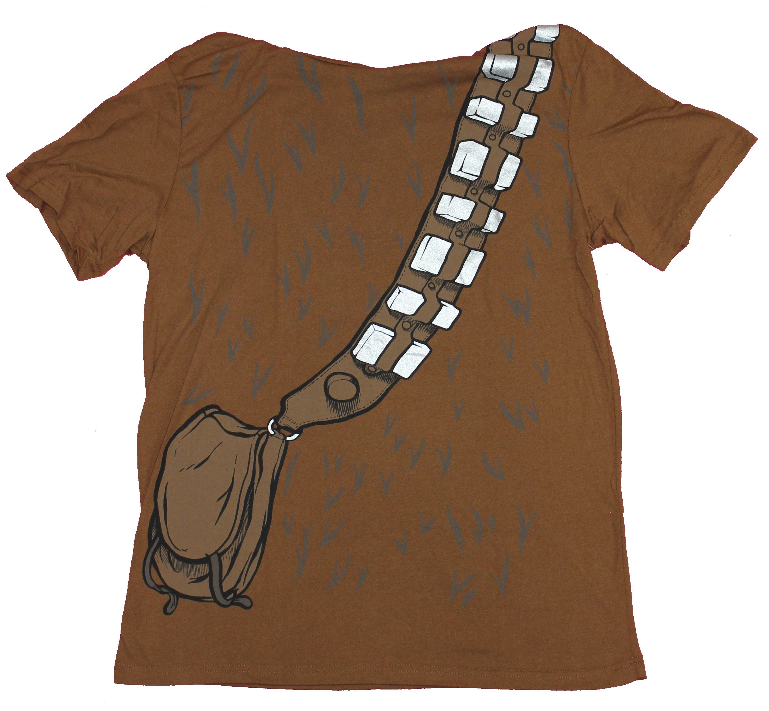 Star Wars  Mens Hoodie T-Shirt- Chewbacca Costume Front Image