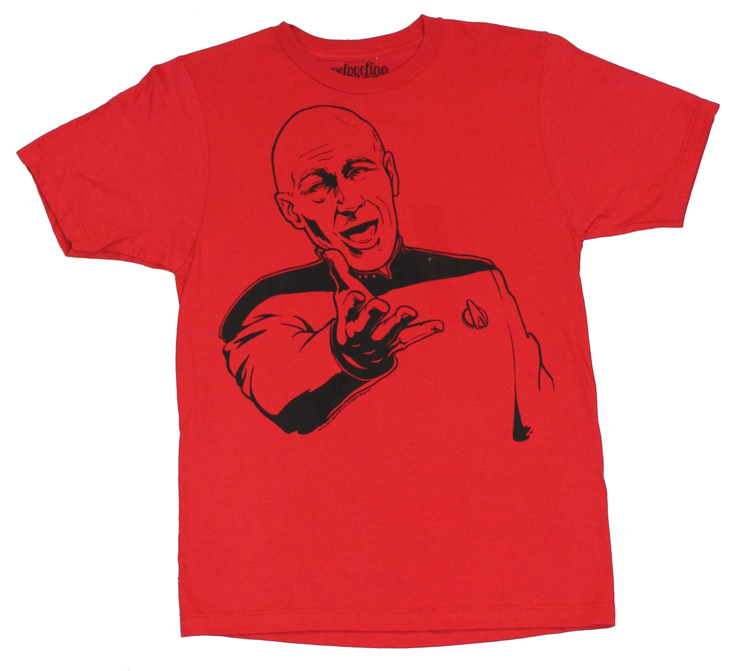 Star Trek the Next Generation Mens T-Shirt  - Captain Picard Simple Pleading