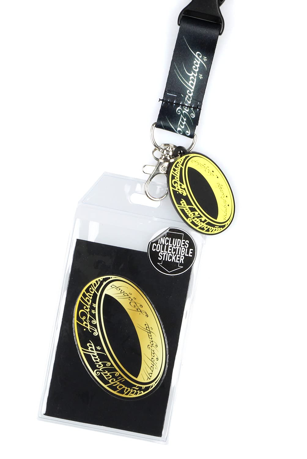 Lord of The Rings The One Ring Precious Lanyard Clear ID Badge Holder Keychain