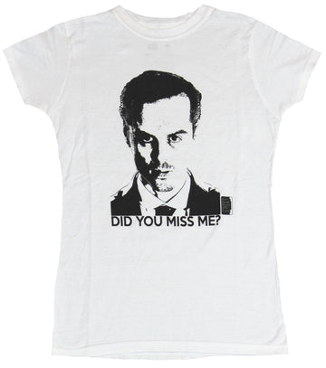 Sherlock (BBC TV Series) Girls Juniors T-Shirt - Did You Miss Me Head Shot