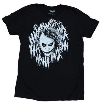 Batman Mens T-Shirt - Dark Knight Joker Face HA HA HA Smirk Image