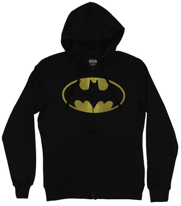 Batman (Dc Comics) Mens Hoodie - Logo Faded Classic Logo Image