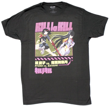Kill La Kill  Mens T-Shirt  -Ryuko Matoi vs Satsuki Kiryuin
