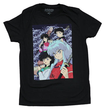 Inuyasha Mens T-Shirt - Purple Swirled Character Group Box Image