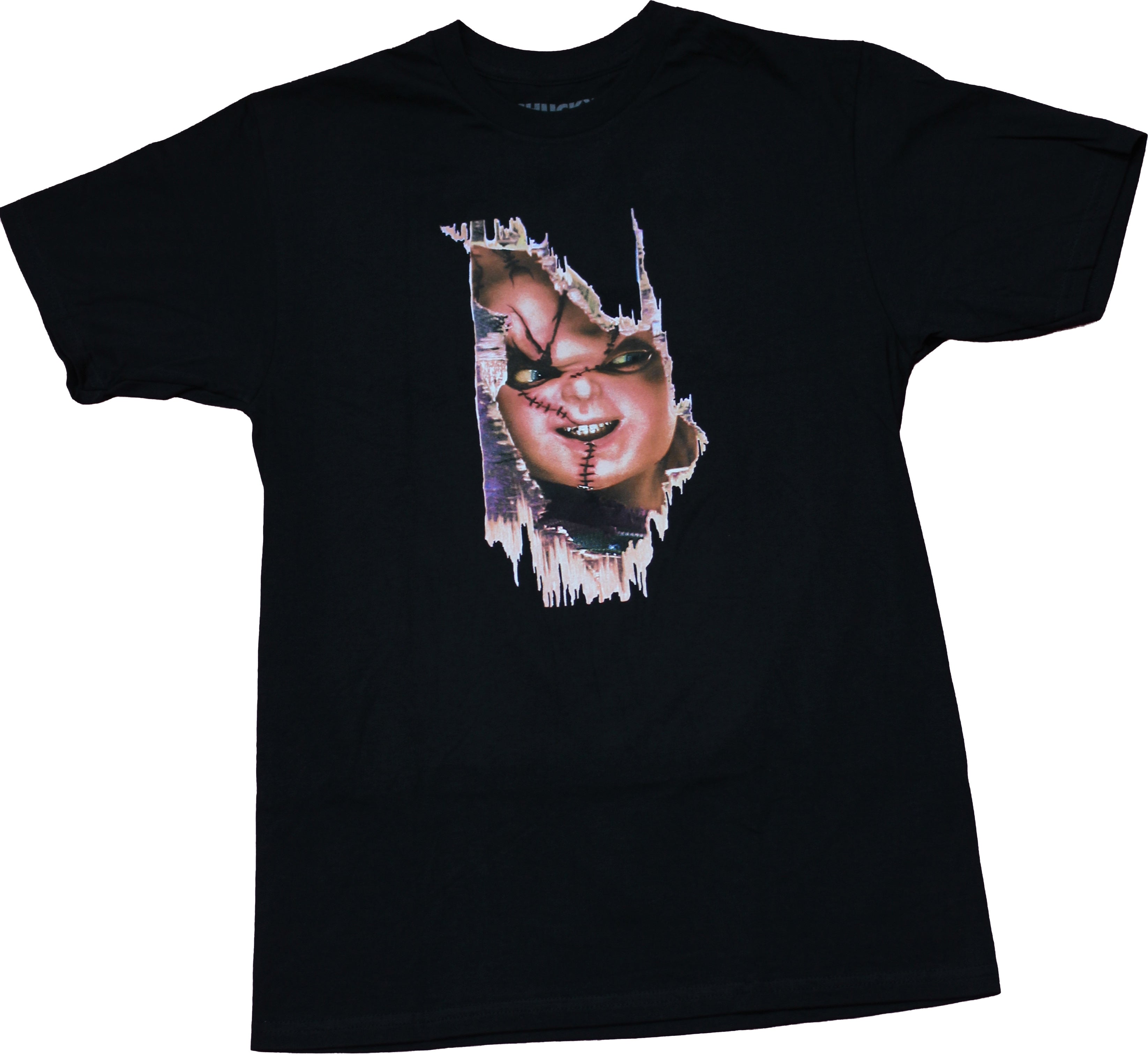 Chucky Mens T-Shirt - Ripping Through Smiling Image