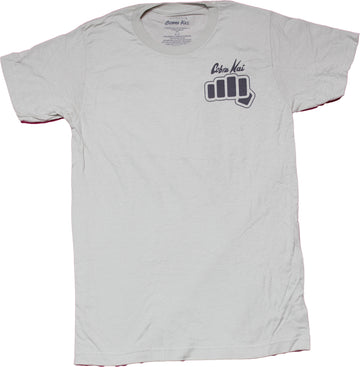 Cobra Kai Mens T-Shirt - Lapel Fist LArge Logo on Back