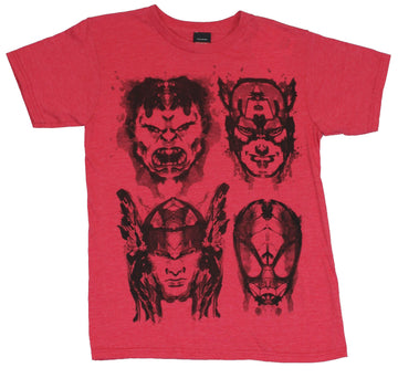The Avengers (Hulk, Captain Amercia, Thor, Iron Man by Marvel Comics) Mens T -