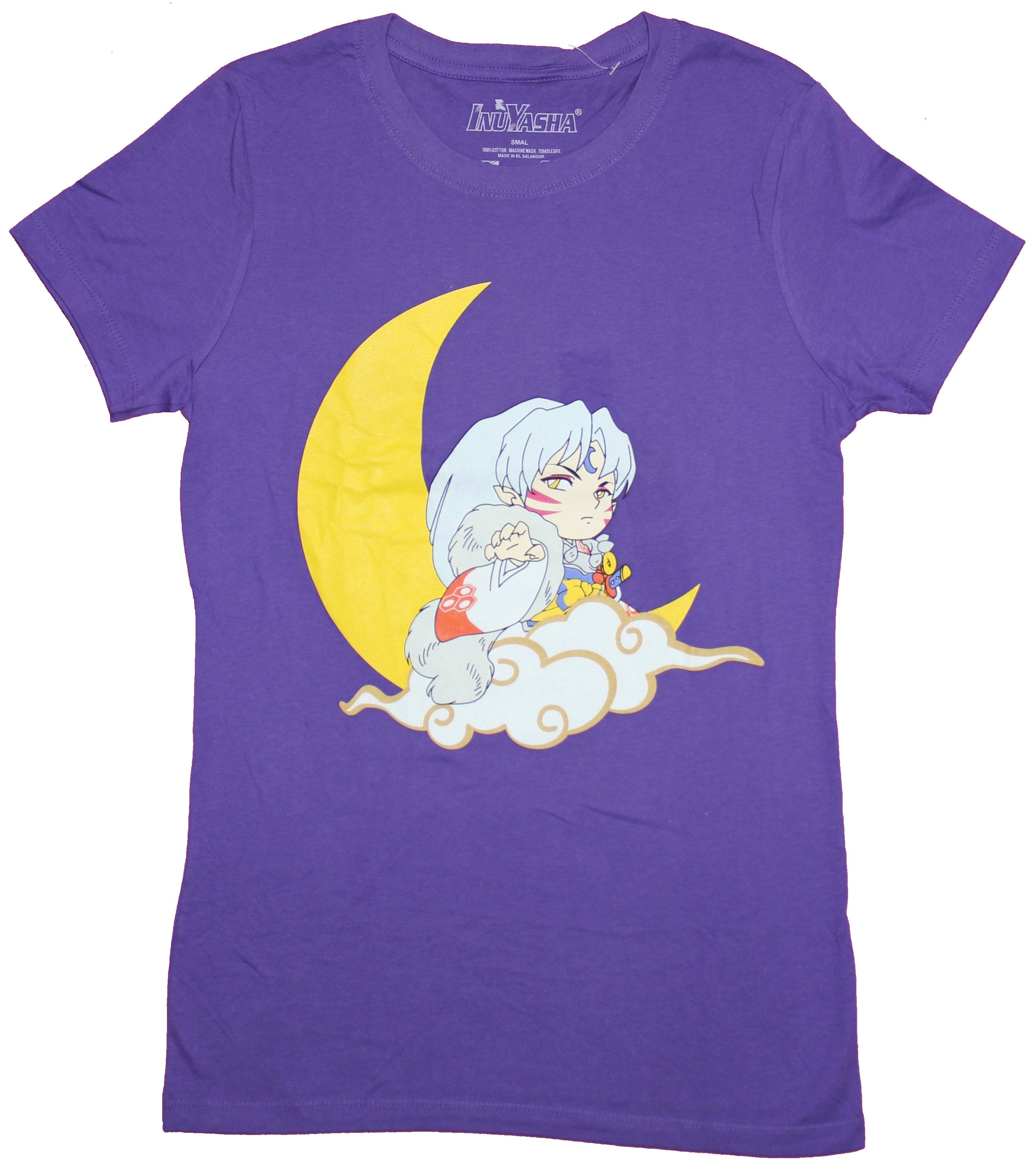 Inuyasha Girls Juniors T-Shirt - Sesshomaru Crescent Moon Chibi Image