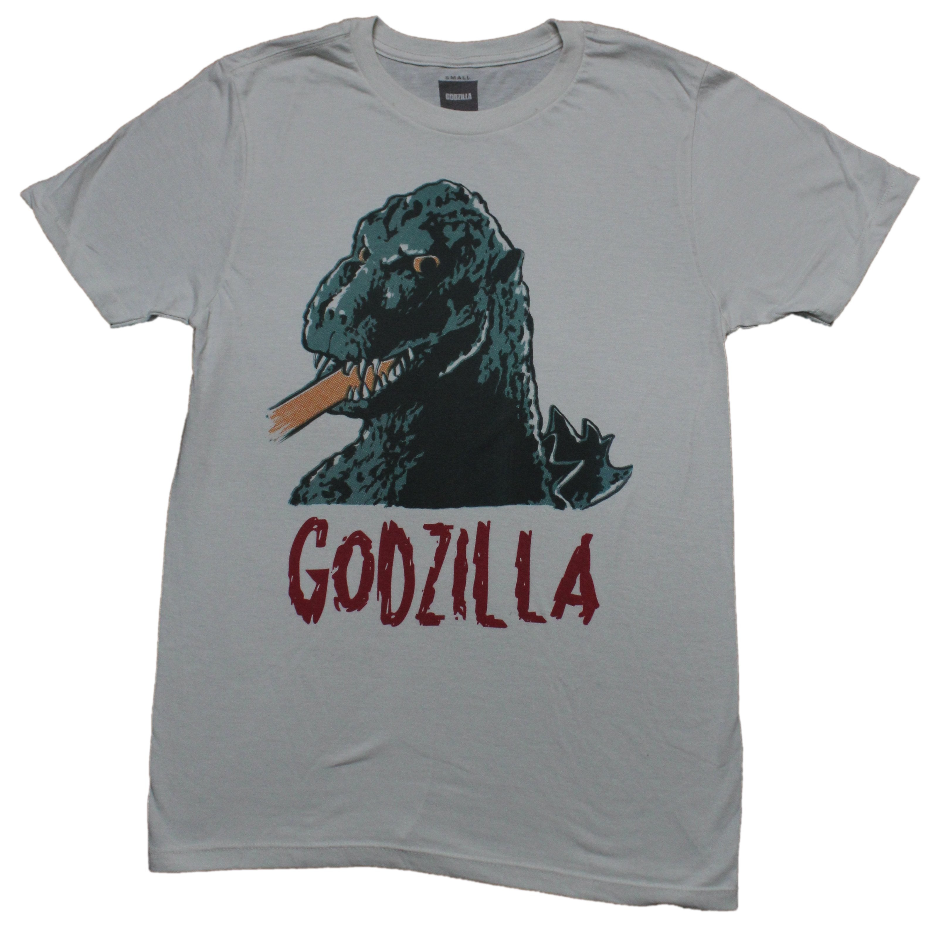 Godzilla Mens T-Shirt - Drawn Sketchy Face Image