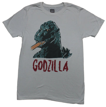 Godzilla Mens T-Shirt - Drawn Sketchy Face Image