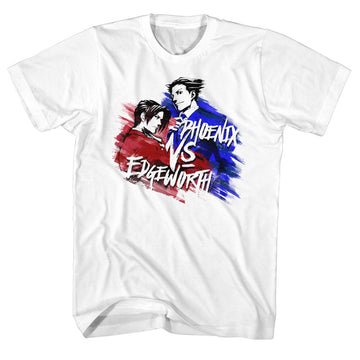 Ace Attorney Mens S/S T-Shirt - Versus - Solid White