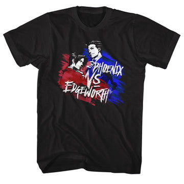 Ace Attorney Mens S/S T-Shirt - Vs - Solid Black