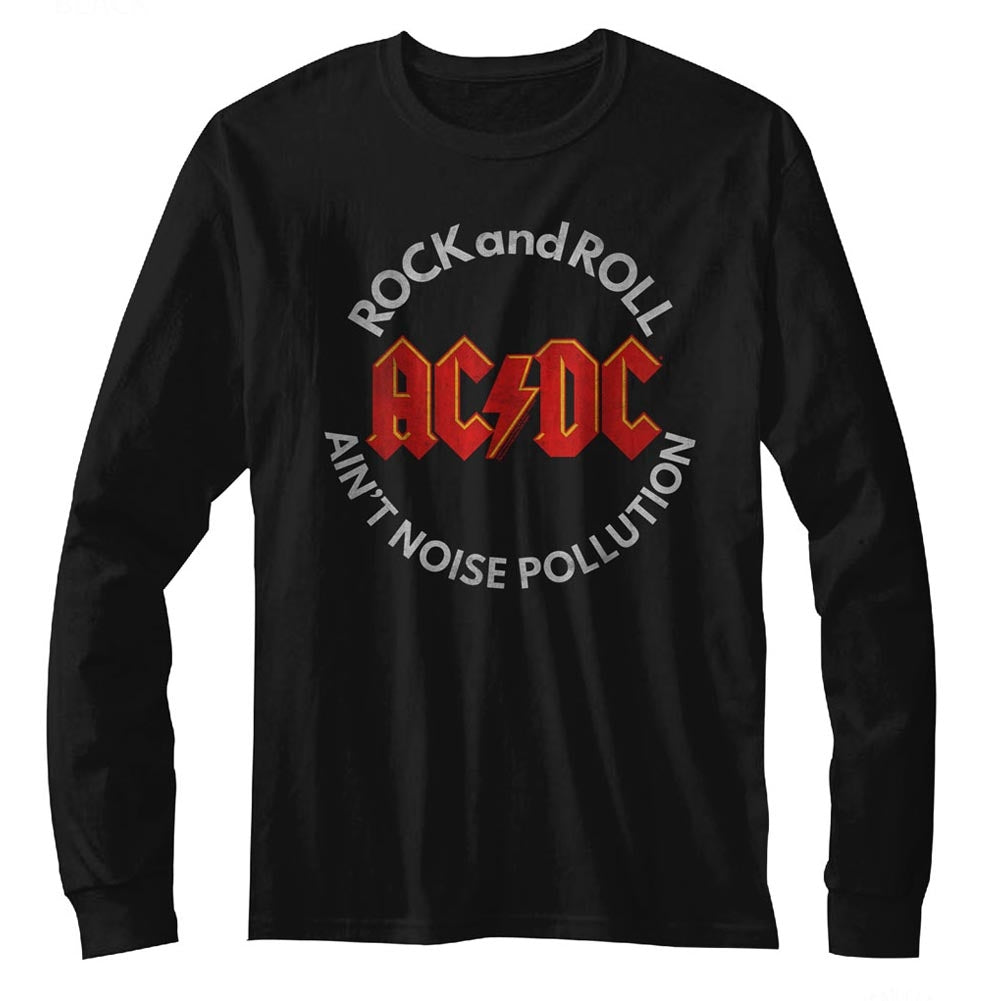 AC/DC Mens L/S T-Shirt - Noise Pollution - Solid Black