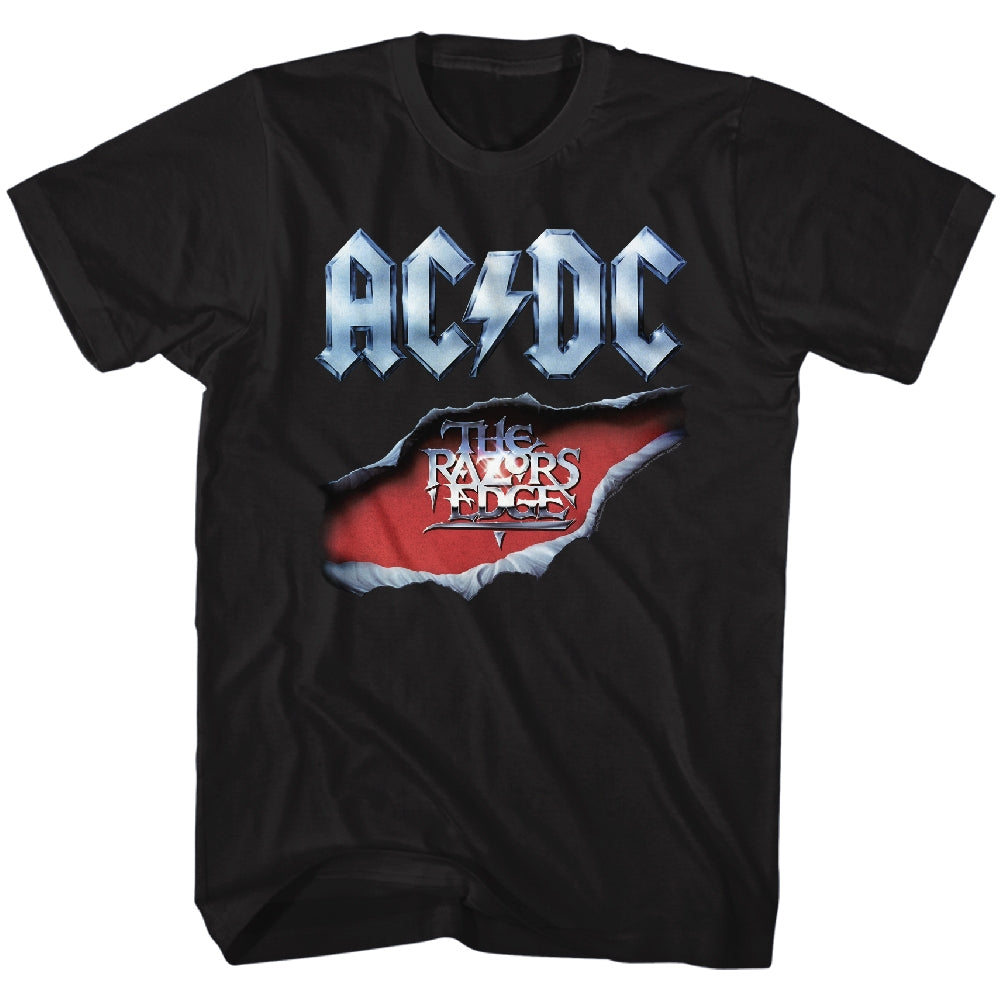 AC/DC Mens S/S T-Shirt - Razors Edge - Solid Black