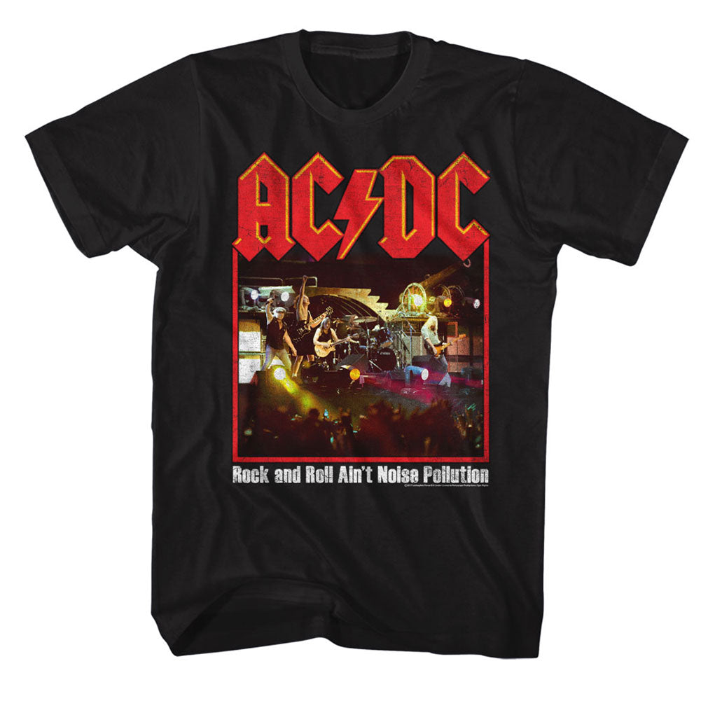 AC/DC Mens S/S T-Shirt - Noise Pollution 2 - Solid Black