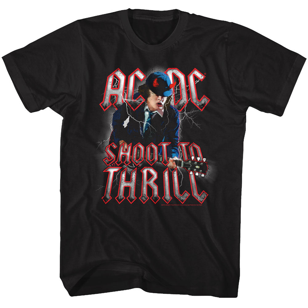 AC/DC Mens S/S T-Shirt - Shoot To Thrill - Solid Black