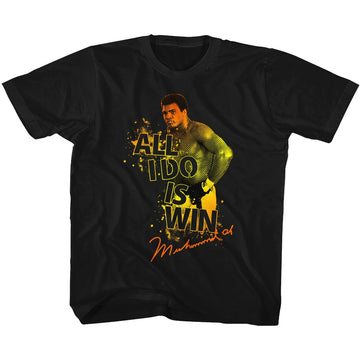 Muhammad Ali Toddler S/S T-Shirt - Boom Boom Boom - Solid Black