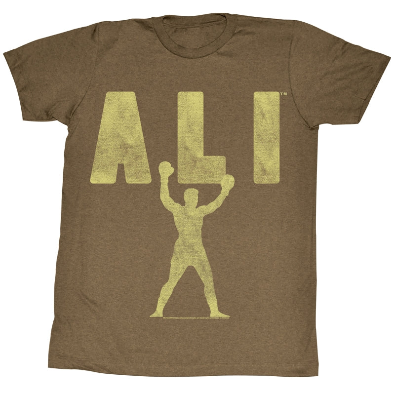 Muhammad Ali Mens S/S T-Shirt - Ali Victory - Heather Mocha Heather