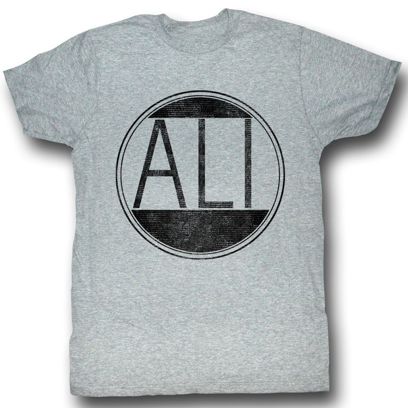 Muhammad Ali Mens S/S T-Shirt - Ali Circle - Heather Gray Heather
