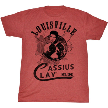 Muhammad Ali Mens S/S T-Shirt - The Greatest - Heather Red Heather
