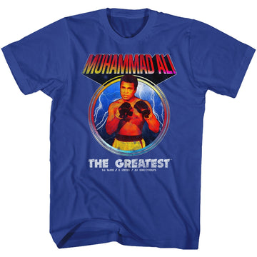 Muhammad Ali Mens S/S T-Shirt - Big Time - Solid Royal
