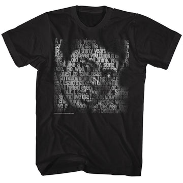 Muhammad Ali Mens S/S T-Shirt - Words Of Wisdom - Solid Black