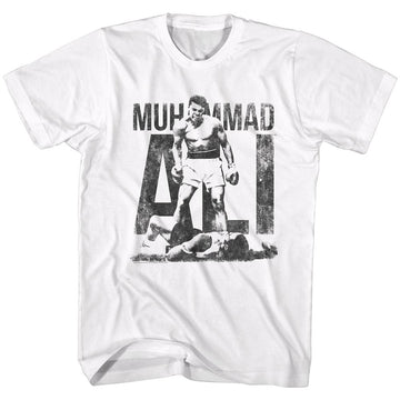 Muhammad Ali Mens S/S T-Shirt - Win Wear - Solid White