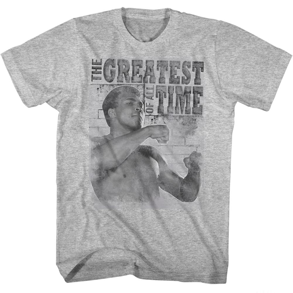 Muhammad Ali Mens S/S T-Shirt - Training Stance - Heather Gray Heather